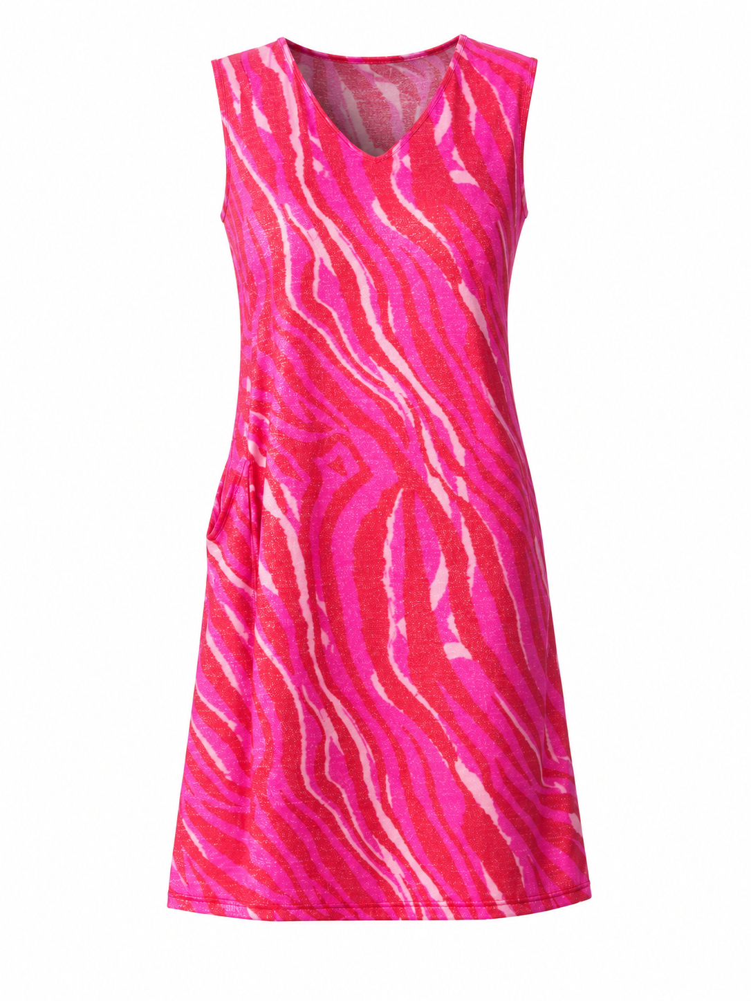 ABITO DRITTO  - RED/FUXIA